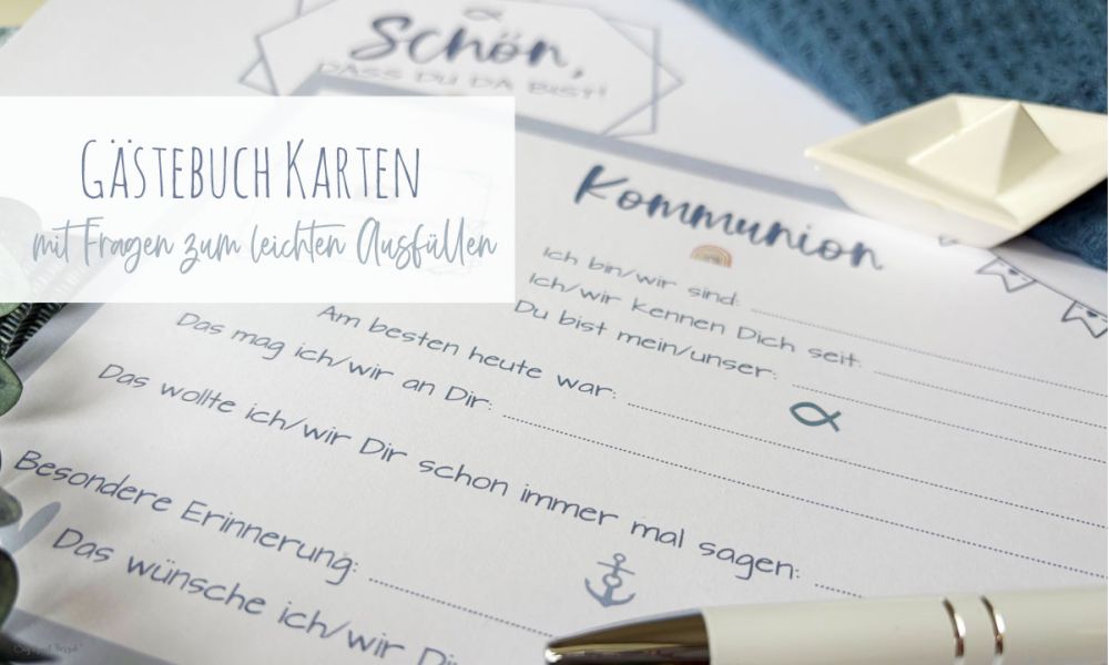 Gästebuch Karten Kommunion
