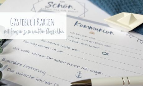 Gästebuch Karten Kommunion