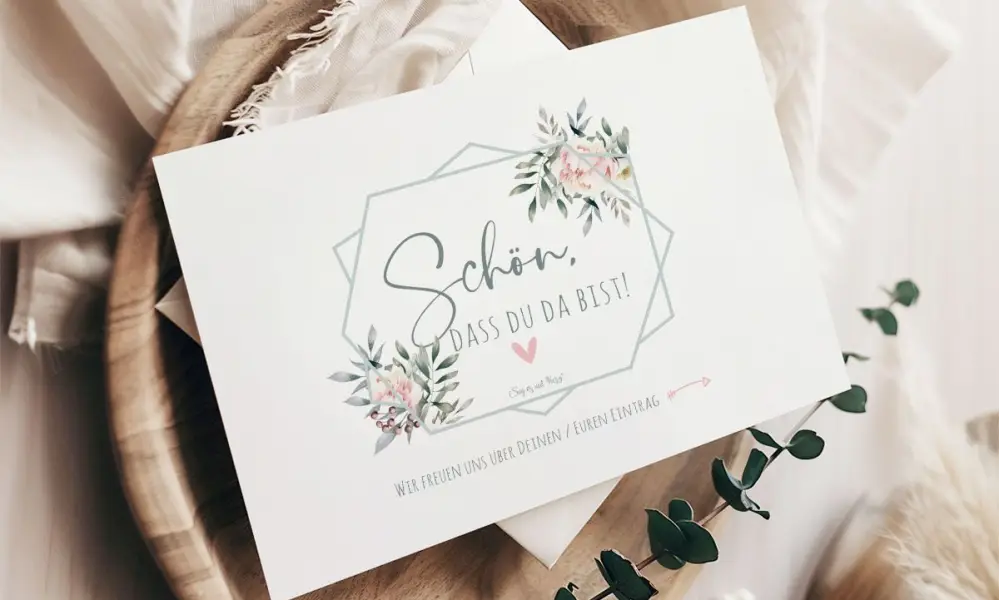Gästebuch Hochzeit Karten zum Ausfüllen