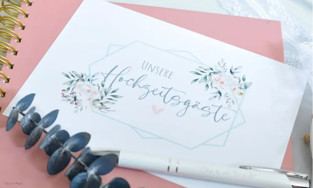 Gästebuch Hochzeit Karten zum Ausfüllen