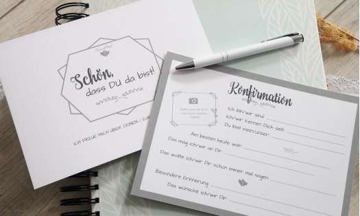 Gästebuch Konfirmation Kommunion, schön dass du da bist