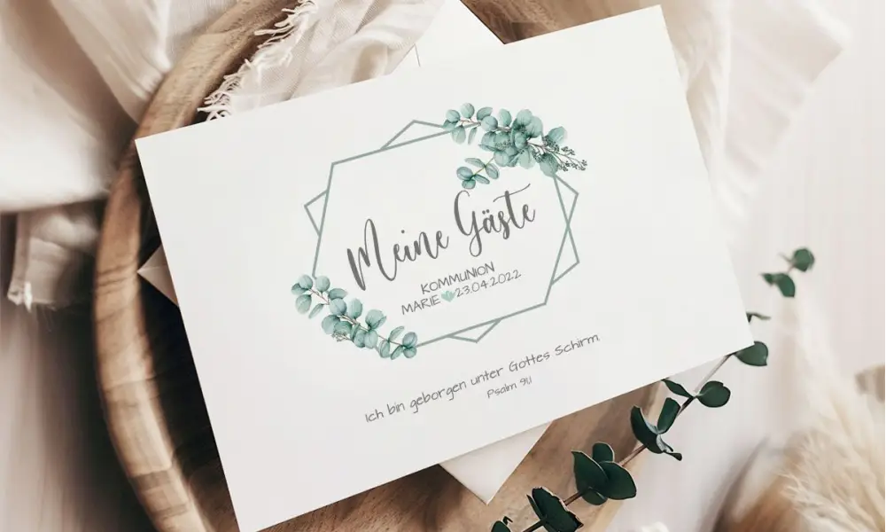 Gästebuch Karten ♥ Kommunion Konfirmation