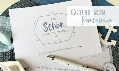 Gästebuch Karten ♥ Kommunion Konfirmation