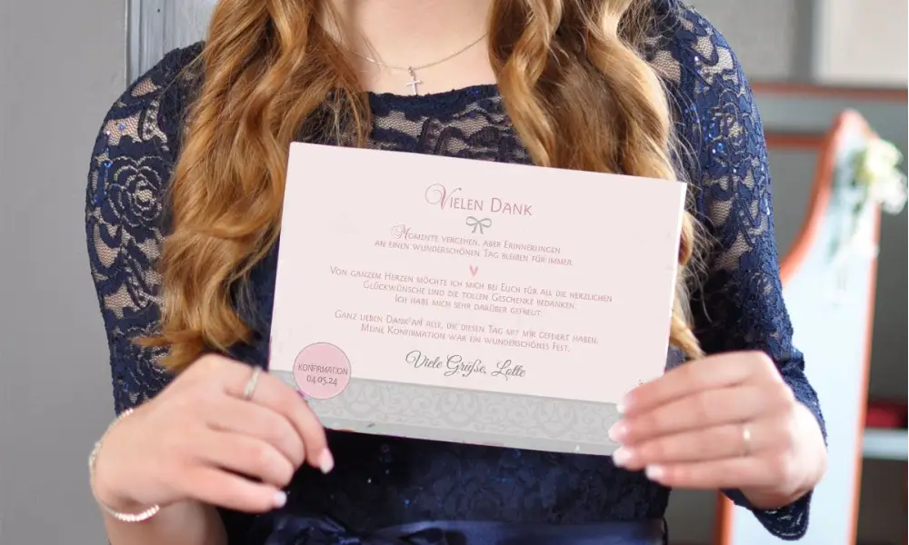 Dankeskarten Konfirmation mit Foto