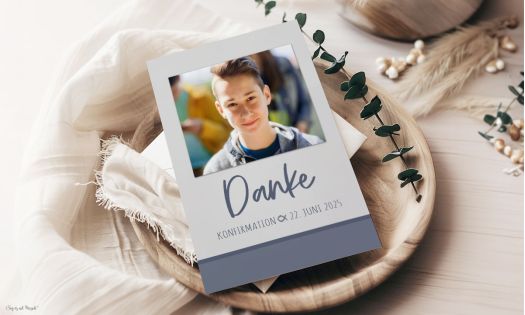 Danksagungskarten Konfirmation Junge