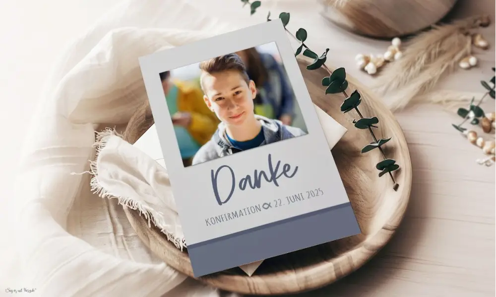 Danksagungskarten Konfirmation Junge