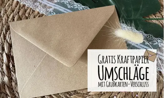 Dankeskarte Kommunion Kraftpapier Eukalyptus quadratisch