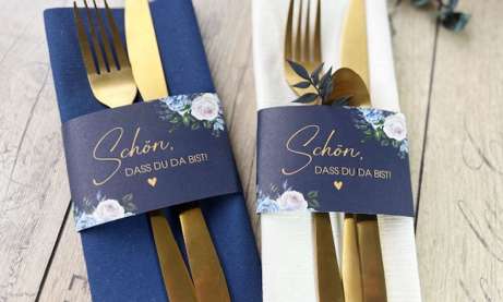 Serviettenbanderole Bestecktasche