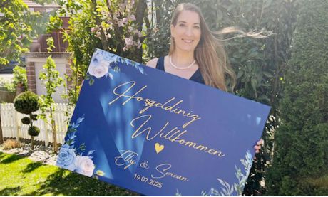 Willkommensschild Hochzeit