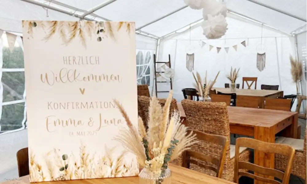 Willkommensschild Hochzeit