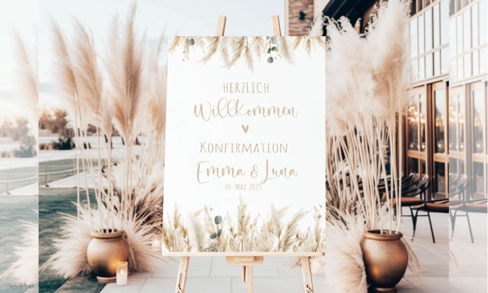 Willkommensschild Hochzeit