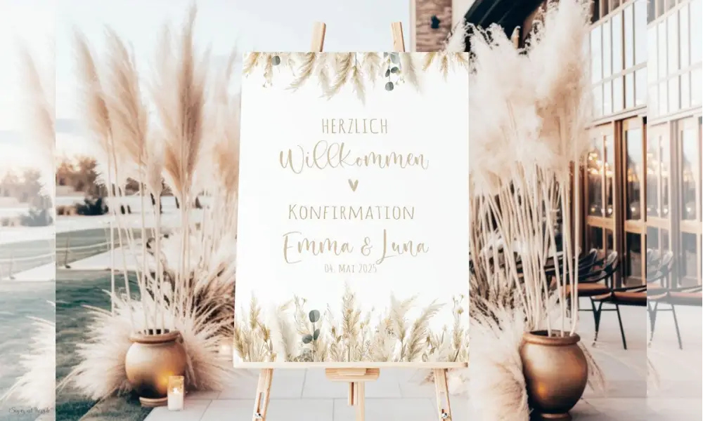 Willkommensschild Hochzeit