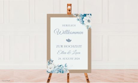 Willkommensschild Hochzeit