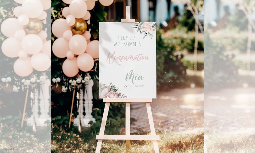 Willkommensschild Hochzeit