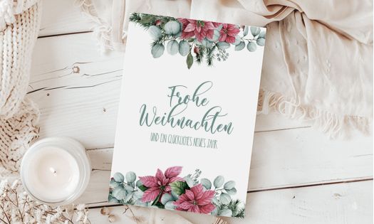Weihnachtskarten geschäftlich modern