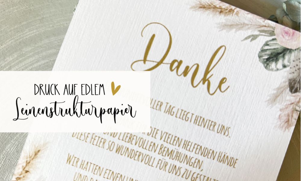 Danksagung Geburt Klappkarte blau