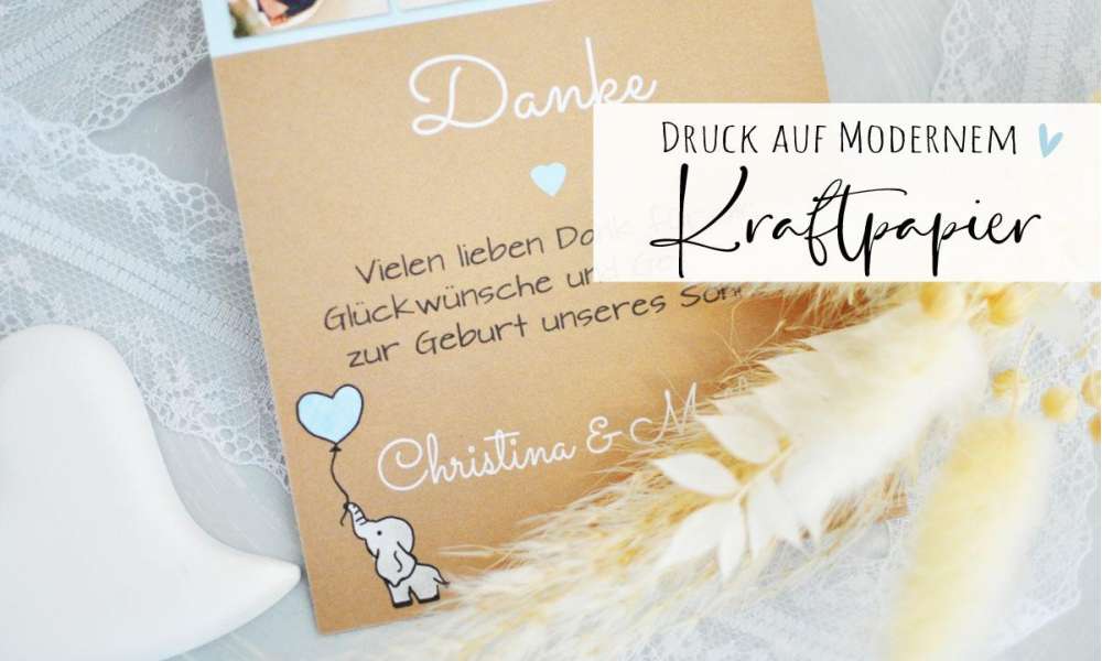 Danksagungskarte Baby Junge quadratisch