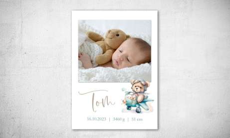 Dankeskarten Geburt natürlich