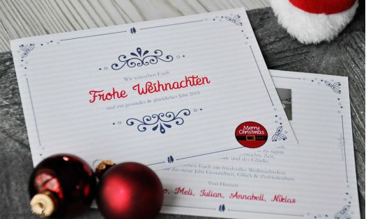Weihnachtskarte Firmen mit Logo originell Vintage