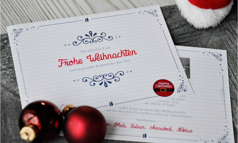 Weihnachtskarte Firmen mit Logo originell Vintage