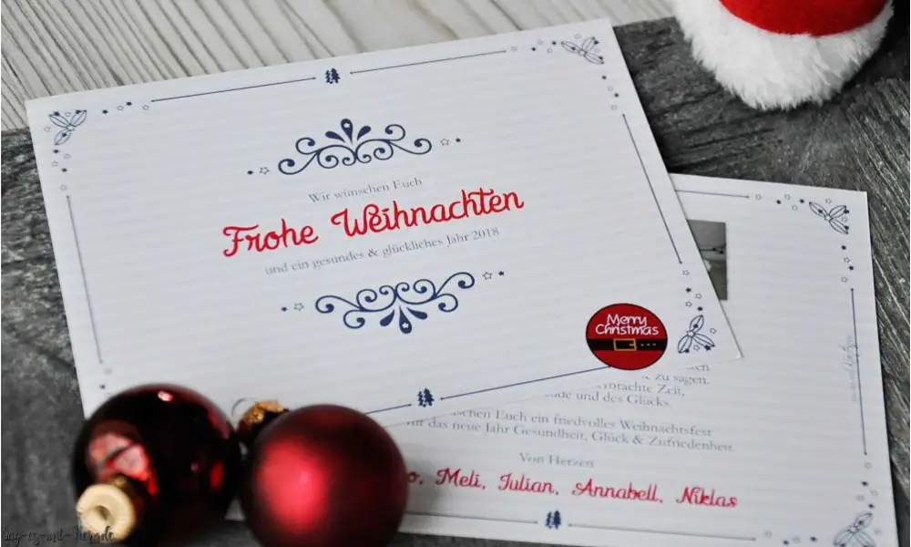 Weihnachtskarte Firmen mit Logo originell Vintage