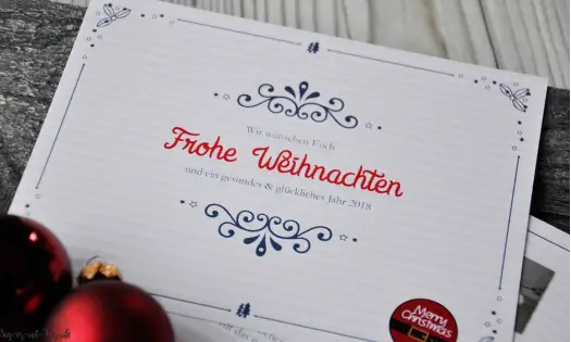 Weihnachtskarte Firmen mit Logo originell Vintage