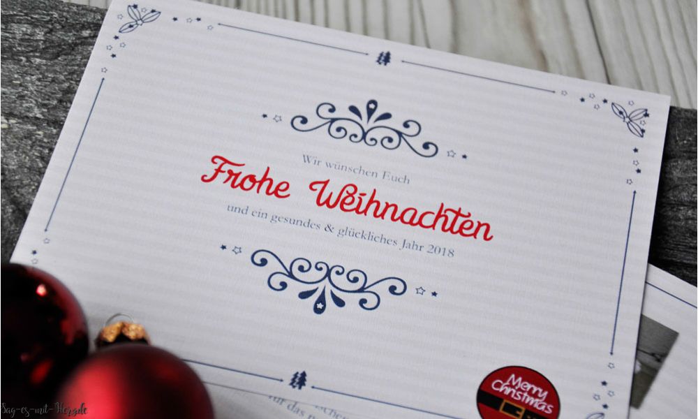 Weihnachtskarte Firmen mit Logo originell Vintage