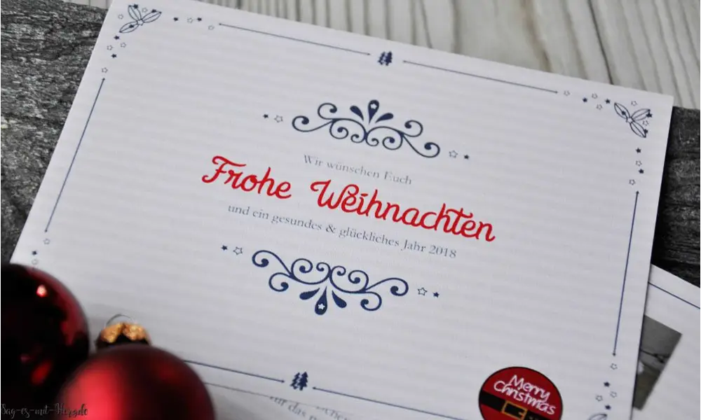 Weihnachtskarte Firmen mit Logo originell Vintage
