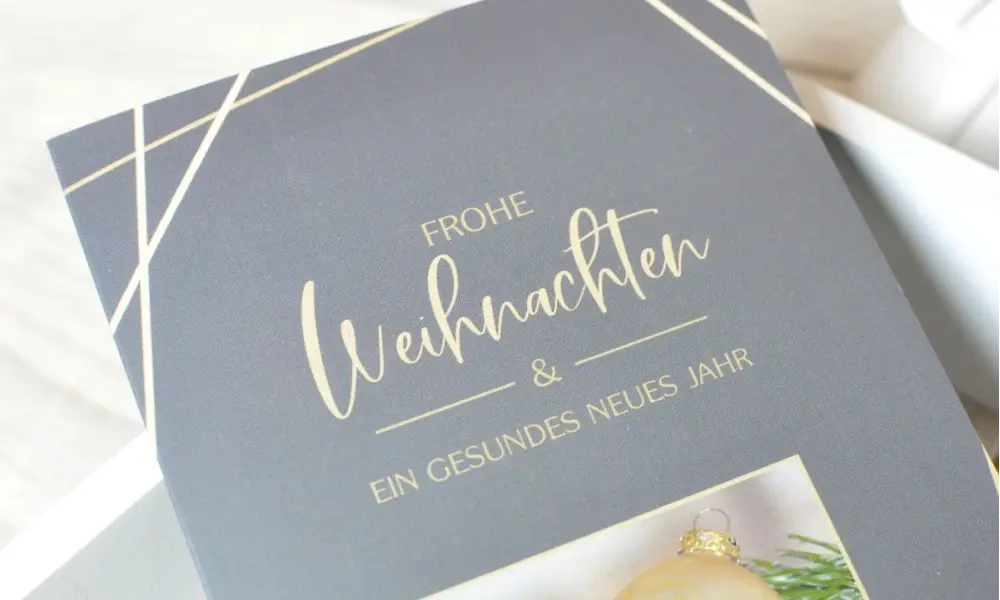 Weihnachtskarten geschäftlich modern schwarz gold