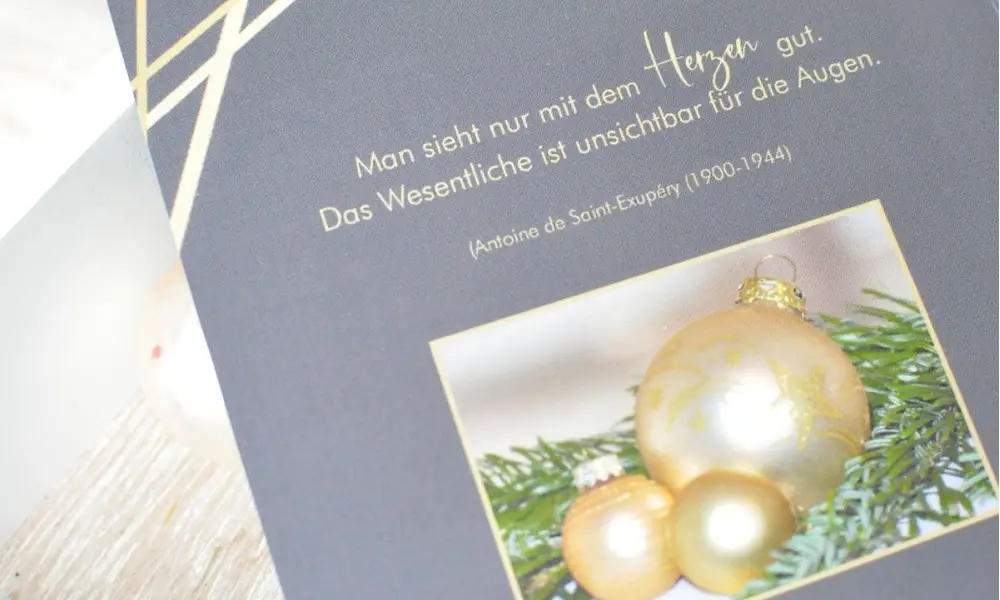 Weihnachtskarten geschäftlich modern schwarz gold