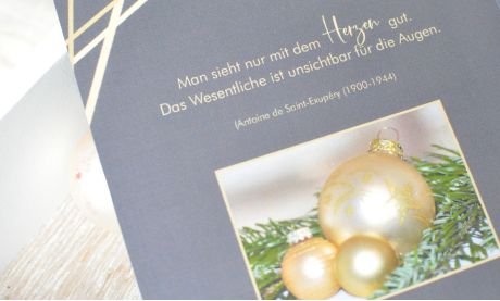 Weihnachtskarten geschäftlich modern schwarz gold