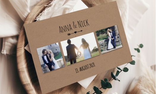 Danksagung Hochzeit Postkarte