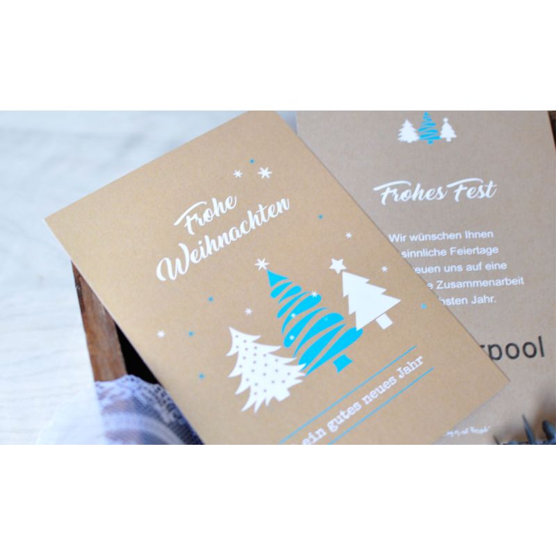 Weihnachtskarten geschäftlich ❤ nachhaltig mit Logo