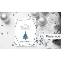 Besondere Weihnachtskarten geschäftlich mit Firmenlogo