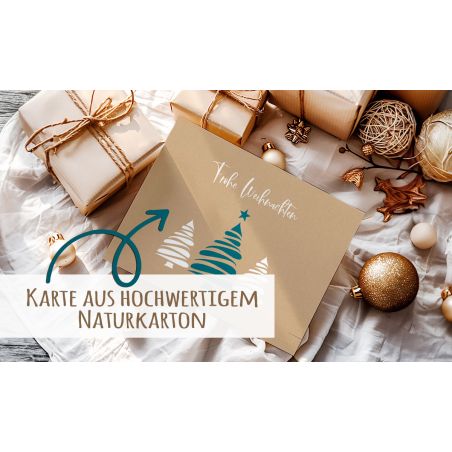 Nachhaltige Weihnachtskarten Kraftpapier Naturkarton