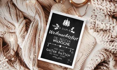 Weihnachtskarten geschäftlich individuell mit Logo gestalten lassen