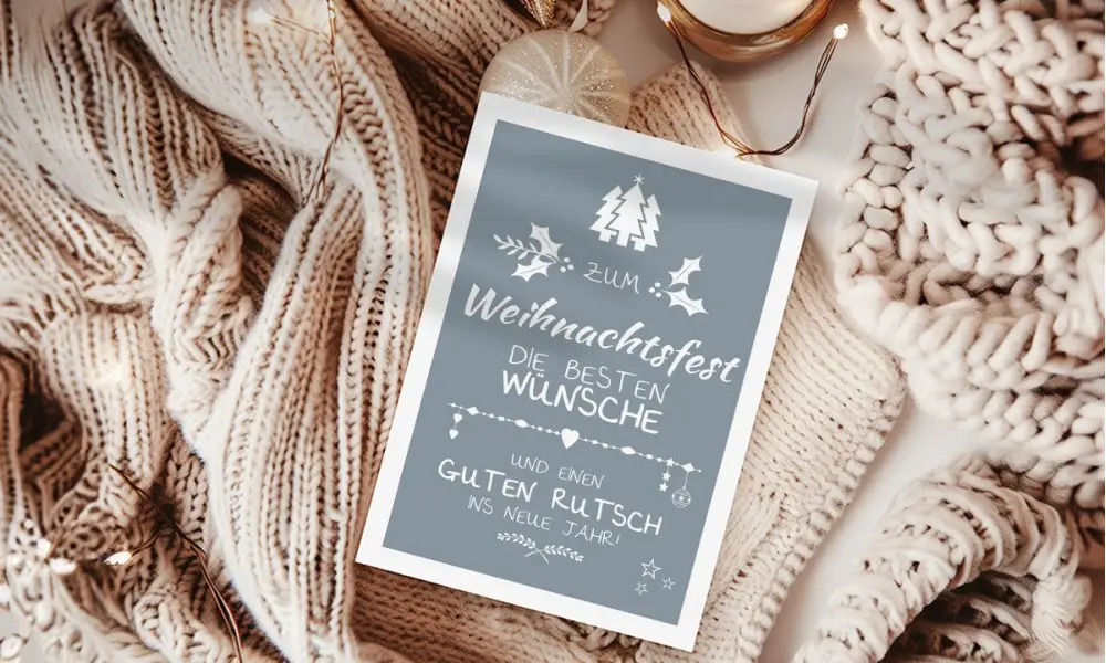 Weihnachtskarten geschäftlich individuell mit Logo gestalten lassen