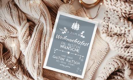 Weihnachtskarten geschäftlich individuell mit Logo gestalten lassen