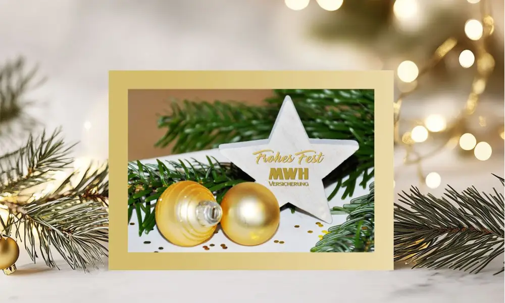 Individuelle Weihnachtskarte geschäftlich