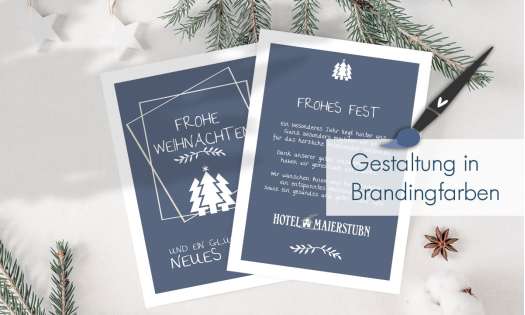 Weihnachtskarten geschäftlich mit Logo