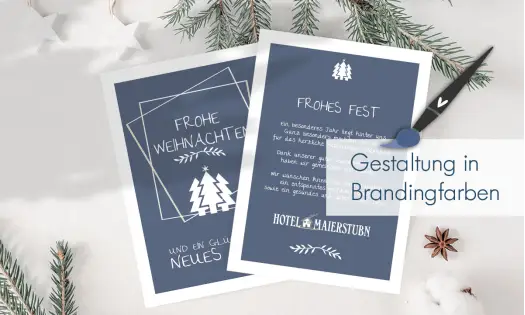 Weihnachtskarten geschäftlich mit Logo