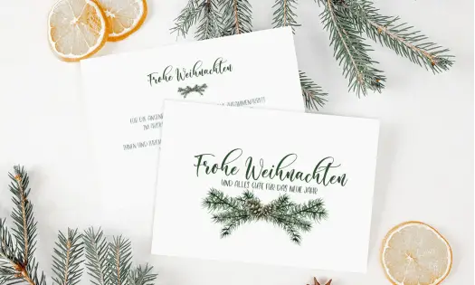 Weihnachtskarte geschäftlich