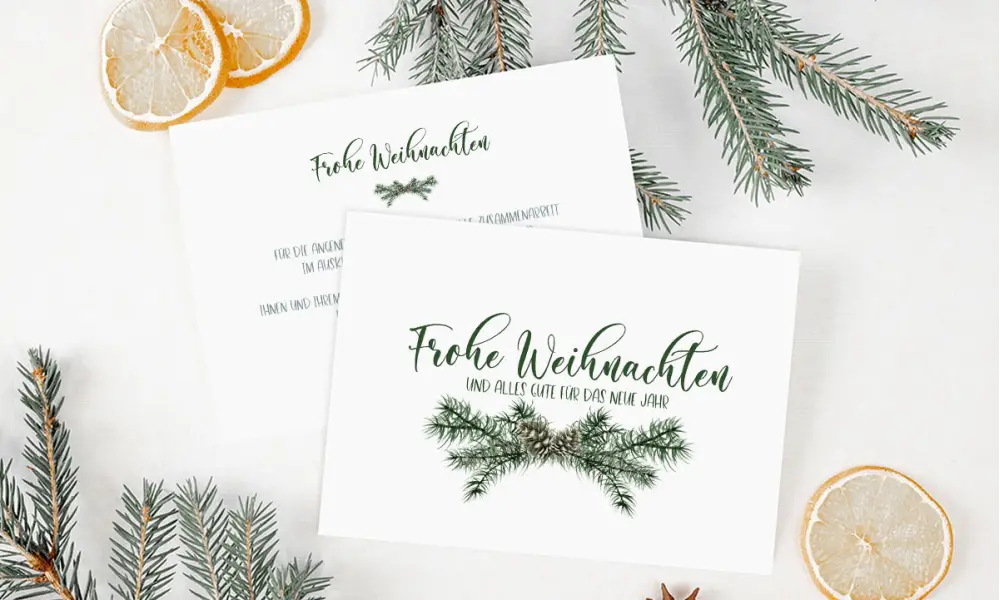 Weihnachtskarte geschäftlich