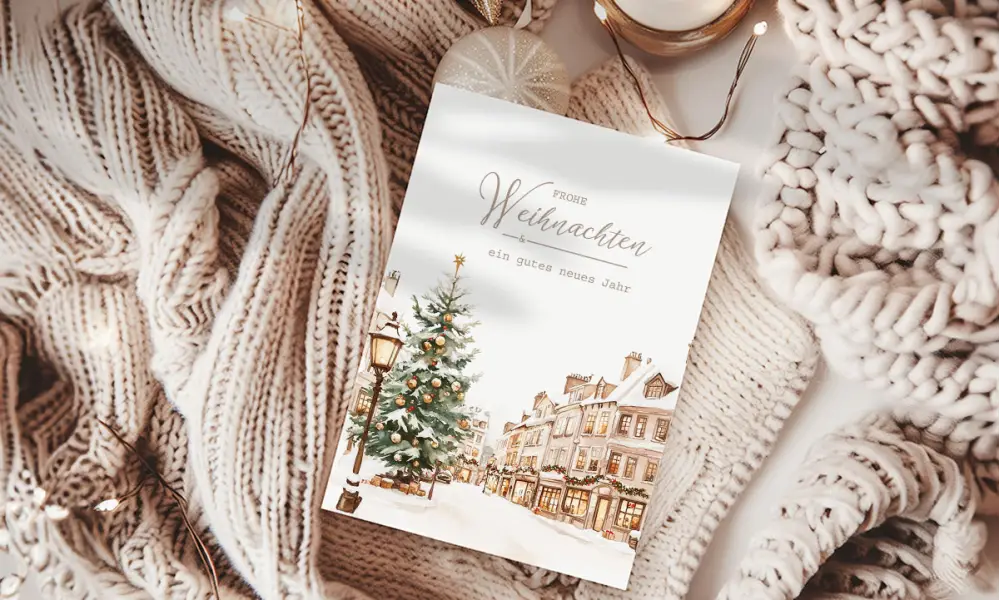 Personalisierte Weihnachtskarten Firma