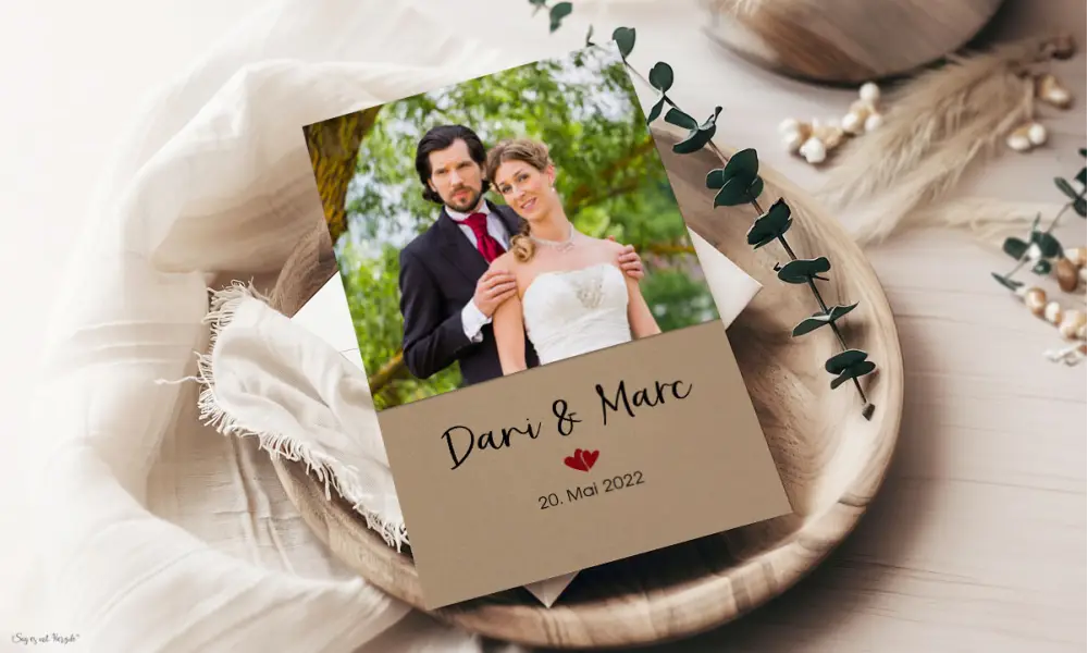 Dankeskarten Hochzeit Postkarte