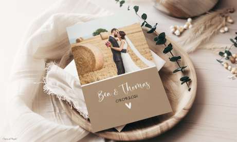 Dankeskarten Hochzeit Postkarte nature