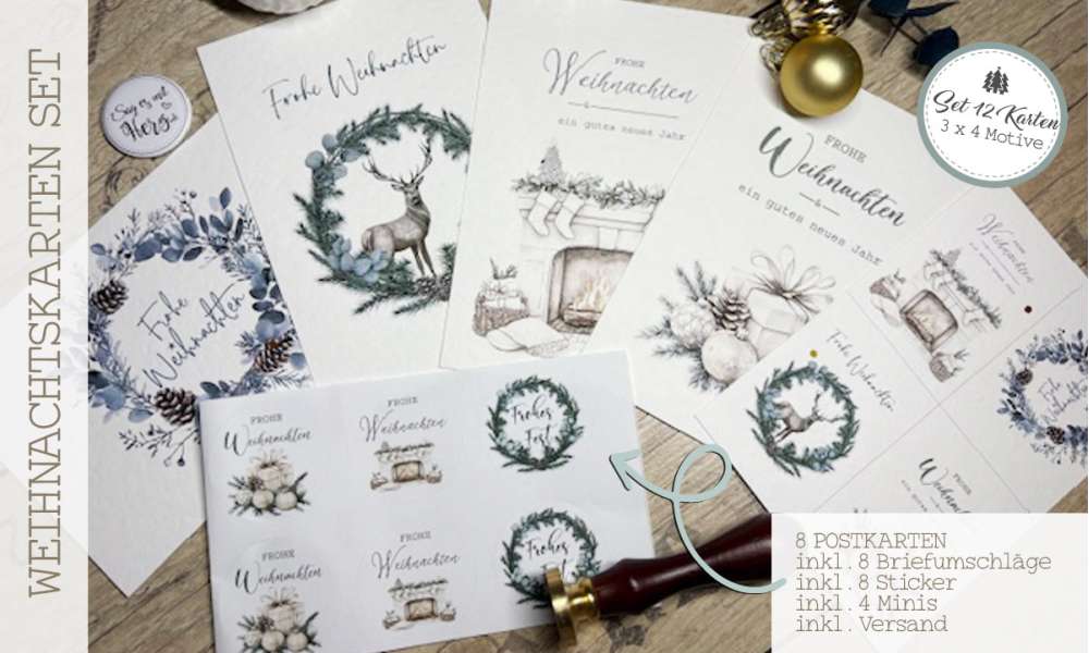Weihnachtskarten Set