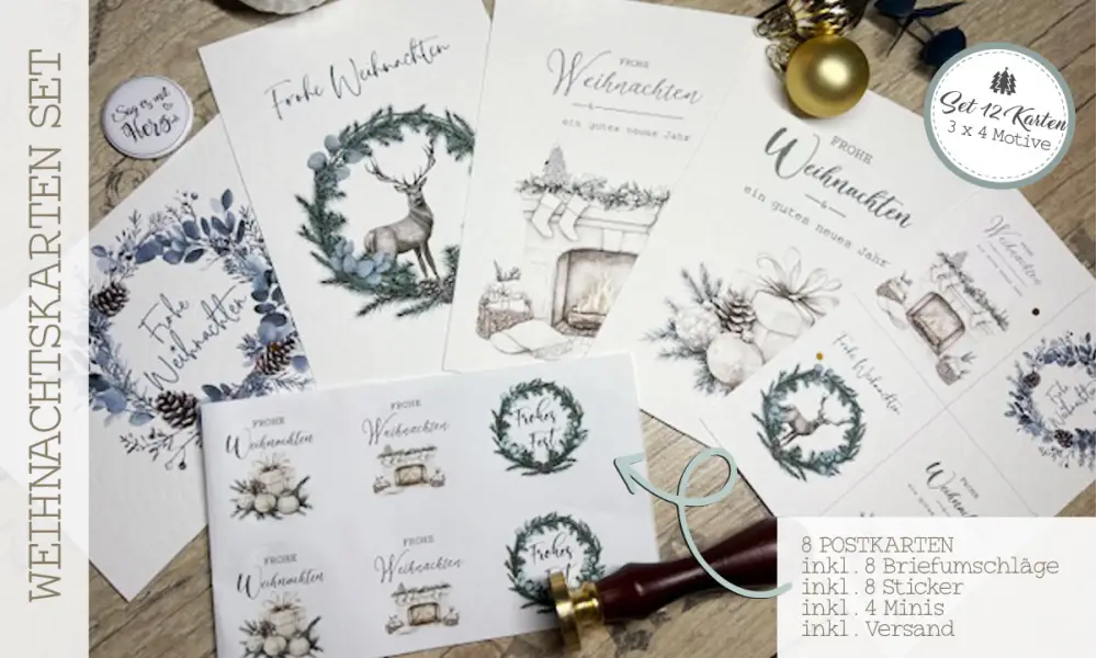 Weihnachtskarten Set