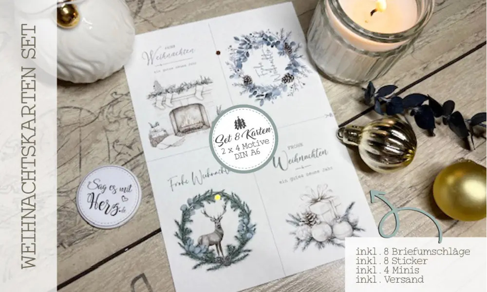 Weihnachtskarten Set
