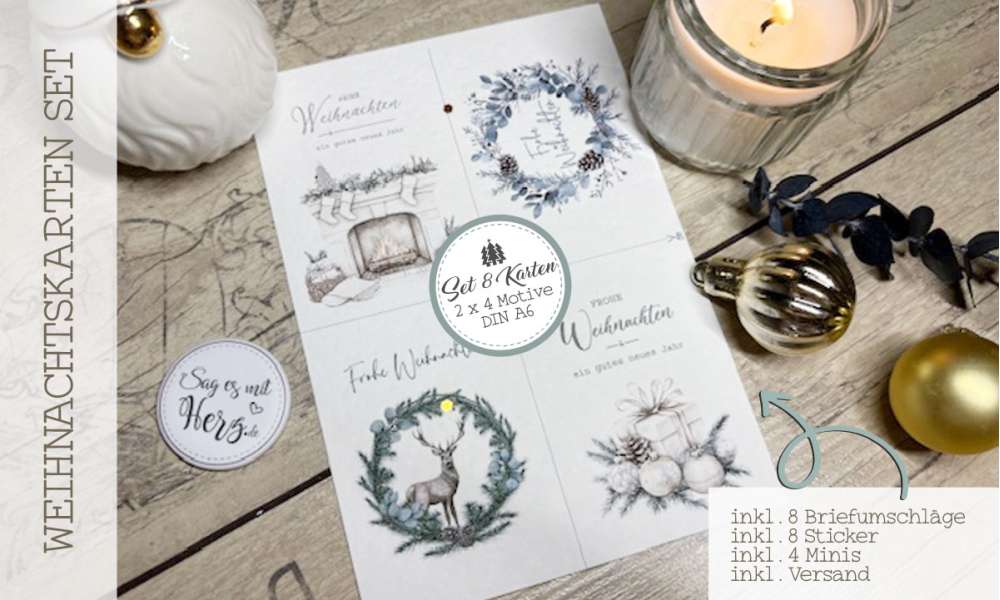 Weihnachtskarten Set